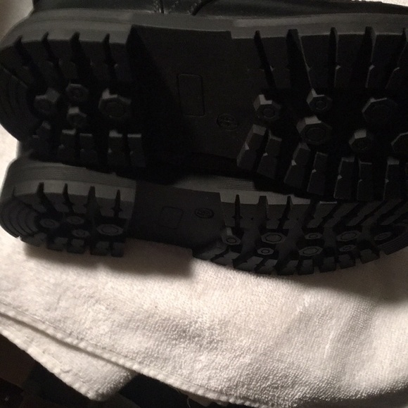 Black Combat Boots. - Picture 2 of 3